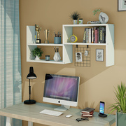 定制桌面书架实木简易书桌上置物架子办公组合架学生宿舍墙上收纳