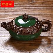 冰裂釉茶具冰裂茶壶陶瓷，茶壶龙纹茶壶单壶浮雕龙茶壶(龙茶壶)小茶壶