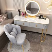 梳妆台卧室少女房间化妆桌现代简约镜子梳妆台收纳柜一体2023