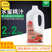 鲜活黑森林水蜜桃果汁2.2kg 1 9高倍风味浓缩饮料饮品原料浓浆