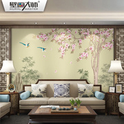 新中式壁画影视墙壁纸无纺布墙纸立体装饰客厅电视背景墙壁布墙布