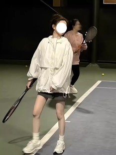 白色防晒衣女款夏季2024防紫外线，户外运动外套宽松开衫防嗮服