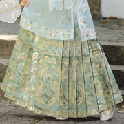 晚香玉珏织金，长款传统马面半身裙新中式，国风重工长裙2024年