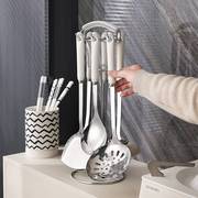 不锈钢锅铲勺套装炒菜铲子厨房家用厨具一整套高颜值长柄汤勺漏勺