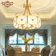 藤源欧式餐厅吊灯全铜客厅灯具，创意简约卧室，书房艺术吊灯灯饰全铜