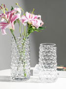 网红轻奢花瓶摆件玻璃透明泡泡，圆形水培鲜花百合玫瑰客厅桌面装饰