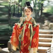 六一儿童节敦煌风飞天舞蹈古筝表演出服装女童唐朝V公主汉服小学