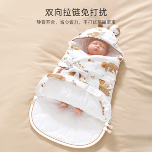婴儿包被纯棉产房襁褓新生儿抱被春秋冬初生宝宝睡袋外出包单裹被