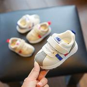 学步鞋男宝宝机能鞋秋款一岁婴，童鞋幼儿软底防滑婴儿鞋子-个
