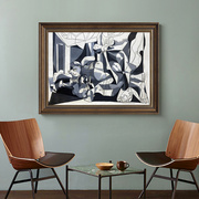 油画世界名画毕加索抽象欧式餐厅装饰画书房卧室床头挂画饭厅壁画