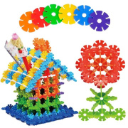 大粒小房子拼接式儿童卡片积木玩具搭建益智拼装幼儿园塑料拼插