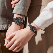 聚利时情侣对表日历手表一对表石英复古表盘经典手表气质超薄