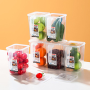 日式冰箱冷藏盒手柄食品保鲜盒，透明蔬果收纳盒杂物，带盖存储盒8388
