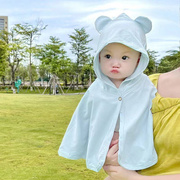 婴儿防晒斗篷，夏薄款外穿透气防晒衣超萌可爱披风幼儿外套