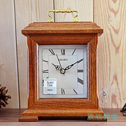 SEIKO日本精工钟表 欧式居家客厅木质创意静音座台钟QXG337Z
