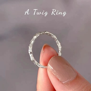 s925纯银高级感戒指，女简约设计感小众，轻奢素戒开口戒食指戒子素圈