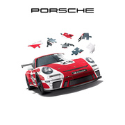 porsche保时捷911gt3cup3d汽车拼图玩具套装