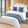 五星级宾馆酒店床上用品纯色简约现代床尾巾床盖床旗北欧轻奢民宿