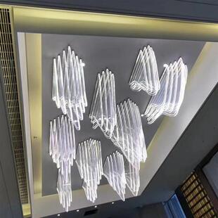 ktv工程吊灯非标琉璃水滴灯浪漫设计造型灯餐厅大吊灯
