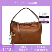 Radley英国奢品棕色牛皮包手提斜挎包复古设计感金属挂件约会22FW