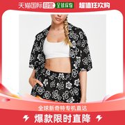 香港直邮潮奢 Topshop 女士 resort 夏威夷印花衬衫式低筒海滩单