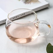 加厚花茶杯玻璃小茶杯品茗杯功夫，茶具耐热带把透明玻璃杯泡茶杯子