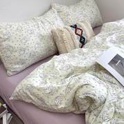 小碎花寝室床上三件套1.8米四件套1.8x2.2米，可爱小兔床单被套罩
