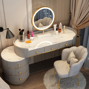 轻奢梳妆台卧室现代简约2022年网红ins风小户型化妆桌床头柜