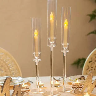 欧式蜡烛台摆件轻奢浪漫烛光，晚餐道具气氛，布置用品北欧西餐桌家用