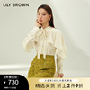 lilybrown春夏款甜美斗篷，系带小飞袖，雪纺衬衫lwfb231169