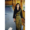 「浮光跃金」中国风金色，复古系带长裙，华美长袖西藏服汉服女