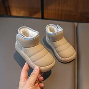 男童雪地靴婴儿棉鞋冬季1一3岁宝宝鞋子儿童运动鞋加绒保暖棉靴女