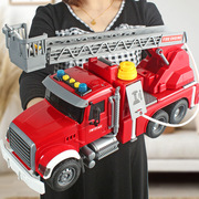 儿童超大型消防车玩具车可喷水洒水车模型救援救火云梯车男孩玩具