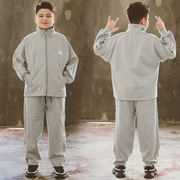 胖男孩男童运动套装加肥加大秋款中大童青少年卫衣两件套秋装时髦