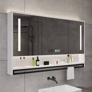 智能浴室镜柜挂墙式带背光灯防雾卫生间，镜子置物架单独收纳一体柜