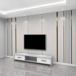 电视背景墙壁纸2022客厅沙发卧室，简约3d立体影视墙布定制壁画