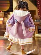 儿童睡衣法兰绒秋冬季女童睡袍，珊瑚绒浴袍，加厚大童女孩2023