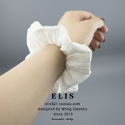 530 小号10cm 岁月静好 ELIS自制纯白小棉布清新甜美法式大肠发圈