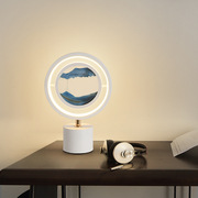 现代简约艺术流沙画台灯创意客厅卧室书房办公桌沙漏摆件装饰灯具
