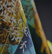 草木花生浪漫的艺术超美丽手绘设计真丝斜纹绸15姆100丝138宽