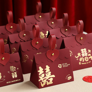 2024糖盒结婚喜糖盒子中国风，创意婚礼喜糖，袋子糖果礼盒装纸盒
