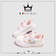 ViVi KeLe创意潮玩儿童小白鞋2023秋季款女童板鞋休闲运动鞋