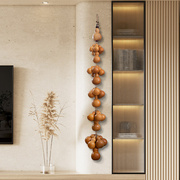 五福临门天然葫芦串，挂饰工艺品东南亚玄关家居，客厅装饰品壁饰招财