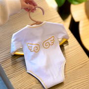 男女宝宝三角哈衣婴儿，春秋纯棉长袖包屁衣新生，婴儿儿和尚服护肚子