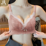 六月玫瑰内衣女小胸聚拢收副乳2024年性感胸罩，法式文胸蕾丝边