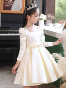 女童生日礼服高端儿童花童公主裙小女孩主持人钢琴比赛演出服秋冬
