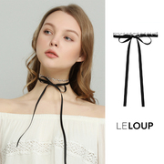 leloup明星同款橄榄枝，镶钻丝带项链女项圈，气质优雅高级感choker