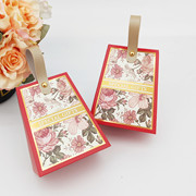创意花卉烫金喜糖盒子皮质，提手桌糖包装伴手礼喜蛋喜糖回礼盒子