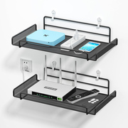 路由器收纳盒墙上放wifi置物架客厅卧室电视机顶盒，架免打孔壁挂式