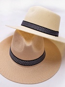 中老年帽子夏季草帽遮阳帽中年，男士礼帽防晒帽老人太阳帽爸爸凉帽